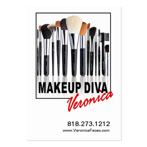 Makeup Diva for Makeup Artists Business Card (front side)