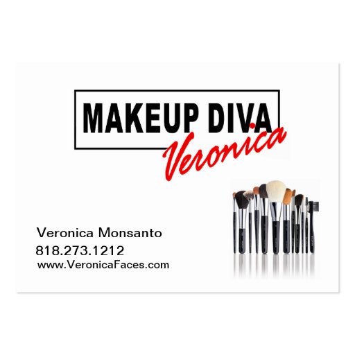 Makeup Diva for Makeup Artists Business Card (back side)