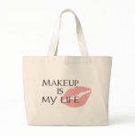 makeup is my life kisses bag