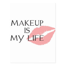makeup is my life kisses postcards