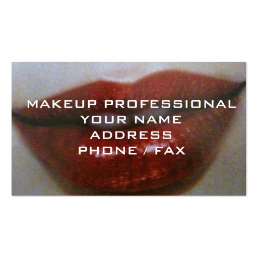 MAKEUP PROFESSIONAL BUSINESS CARD (front side)