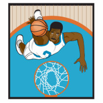 making a dunk overhead view photo cutouts