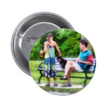 Making a New Friend in the Park Button