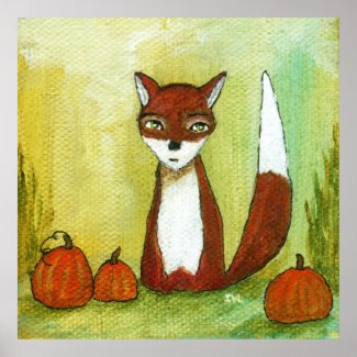 Making Choices Whimsical Woodland Fox Art Painting Posters