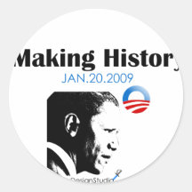 Making History Round Stickers