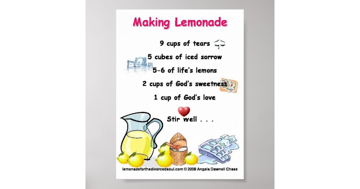 making lemonade poem poster Zazzle