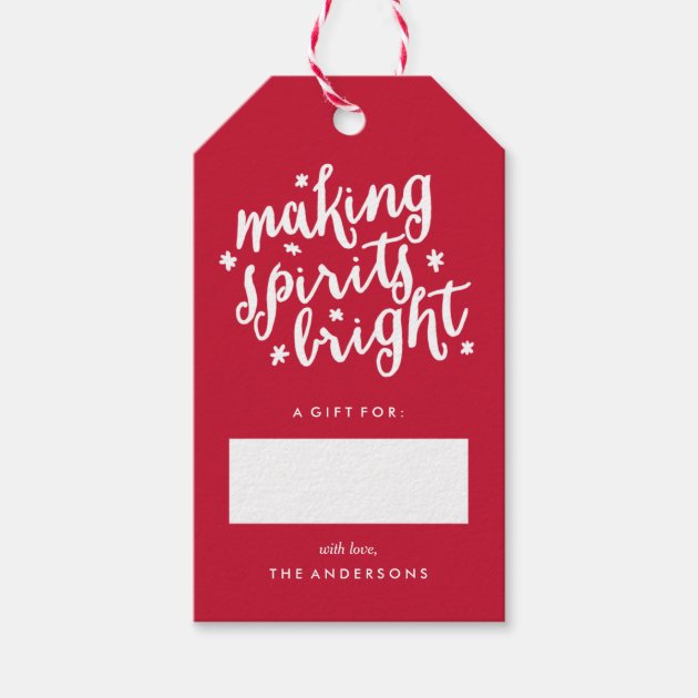 Making Spirits Bright Pack Of Gift Tags