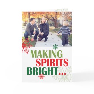 Making Spirits Bright Photo Card Folded card