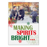 Making Spirits Bright Photo Card Folded