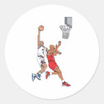 making the shot basketball design round sticker