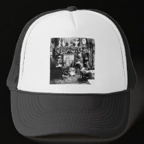 Making Their Lists for Santa - Vintage Stereoview hats