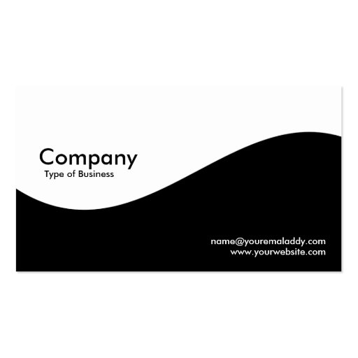 Making Waves - Black and White Business Card Template (front side)