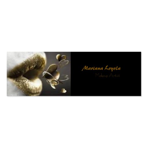 Makup Artist Business Card Template (front side)