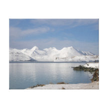 Makushin Mountains in Winter Gallery Wrapped Canvas