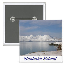 Makushin Mountains in Winter Pinback Button