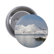 Makushin Mountains in Winter Pinback Buttons