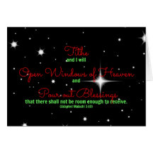 Malachi Bible verse Tithe Greeting Cards