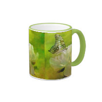 Malachite On Peony Mug by Lois Bryan mugs