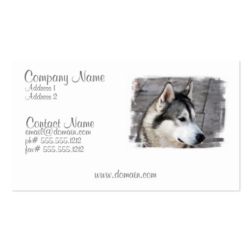 Malamute Business Card (front side)