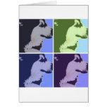 Malamute Dog Pop Art Card