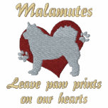 Malamutes Leave Paw Prints embroidered shirts