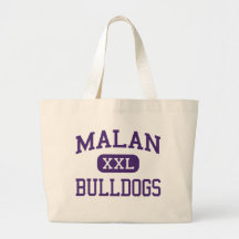 Malan - Bulldogs - Junior - Harrisburg Illinois Canvas Bags