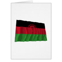 Malawi Waving Flag Greeting Cards