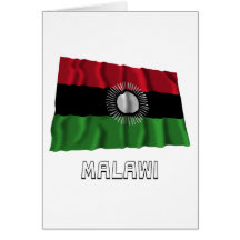 Malawi Waving Flag with Name Cards