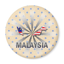 Malaysia Flag Map 2.0 Refrigerator Magnet