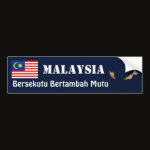 Malaysia Flag Map Text Bumper Sticker