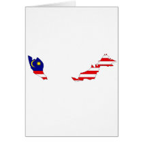 Malaysia flag map cards by FlagStore Malaysia flag map cards