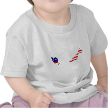 Malaysia Flag Map full size Tee Shirt