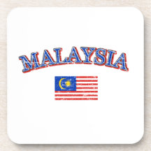 Malaysia football design drink coasters