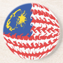Malaysia Gnarly Flag Coaster