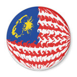 Malaysia Gnarly Flag Magnets