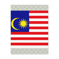 Malaysia High quality Flag Post Cards