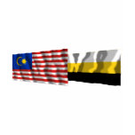 Malaysia & Perak waving flags t-shirts