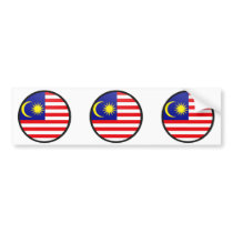 Malaysia quality Flag Circle Bumper Stickers