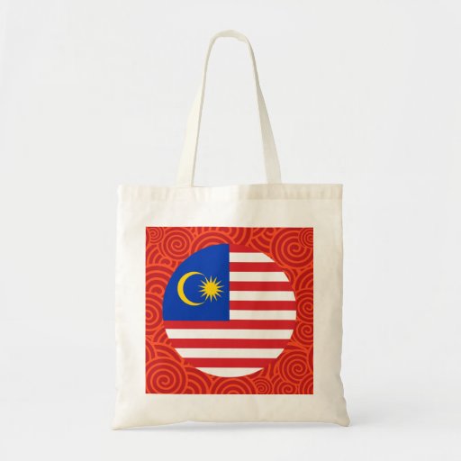Malaysia round flag budget tote bag | Zazzle