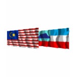 Malaysia & Sabah waving flags t-shirts
