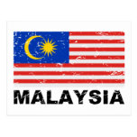 Malaysia Vintage Flag Post Cards