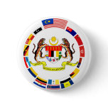 Malaysian Flags with Arms Pinback Buttons