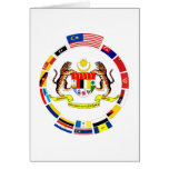 Malaysian Flags with Arms Cards