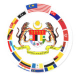 Malaysian Flags with Arms stickers
