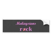 Malaysians Rock - Cute Pink Bumper Sticker