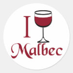 Malbec Wine Lover Gifts Round Sticker