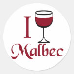 Malbec Wine Lover Gifts Round Sticker