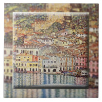 Malcesine on Lake Garda (1913) Ceramic Tile