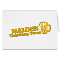 Malden Drinking Team tee shirts Greeting Cards