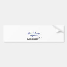 Malden Massachusetts City Classic Bumper Sticker